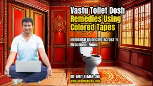 Vastu Toilet Dosh Remedies Using Colored Tapes: Elemental Balancing Across 16 Directional Zones